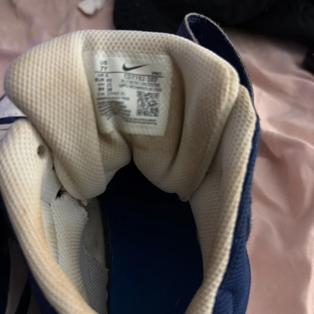 Nike Kids High-Top Sneakers - Navy and White